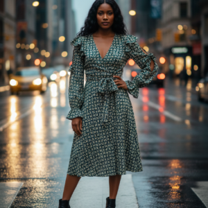 Vestido estampado multicolor. Claudie Pierlot