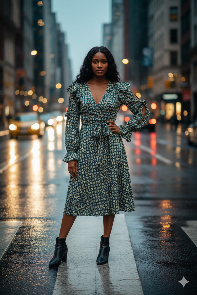 Vestido estampado multicolor. Claudie Pierlot