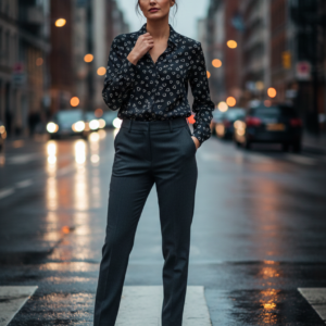 Camisa negra estampada. Claudie Pierlot