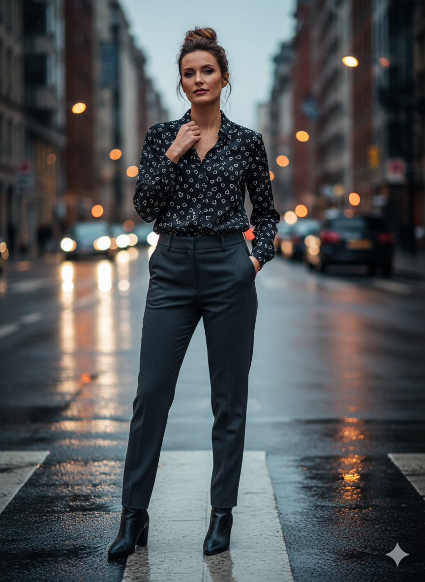 Camisa negra estampada. Claudie Pierlot