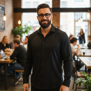 Camisa negra. Penguin