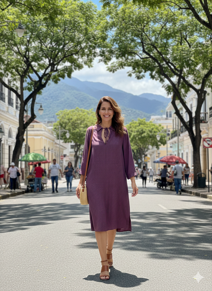 Vestido multicolor. Etam