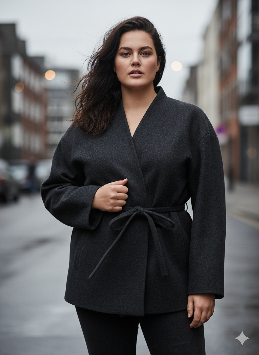 Chaqueta negra. Only