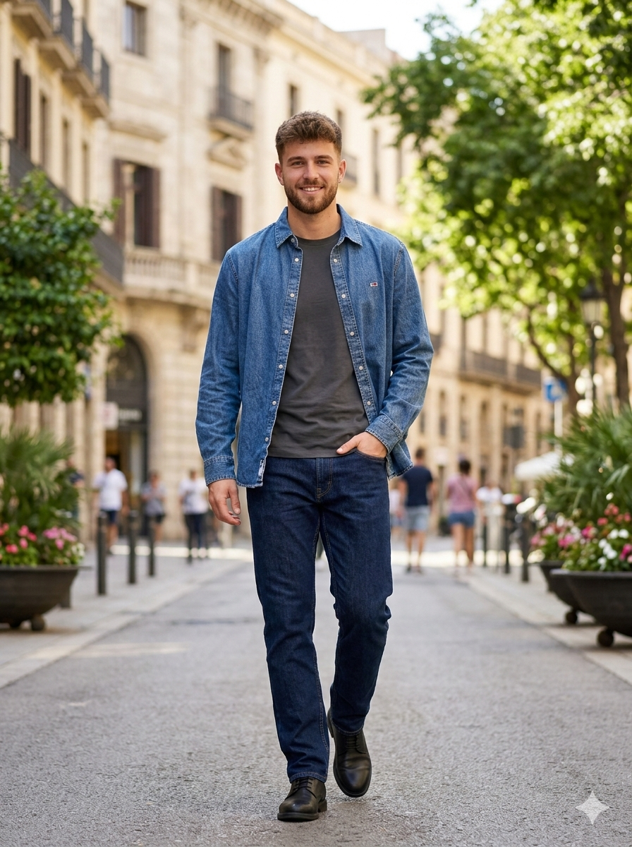 Sebre camisa denim azul. Tommy Hilfiger