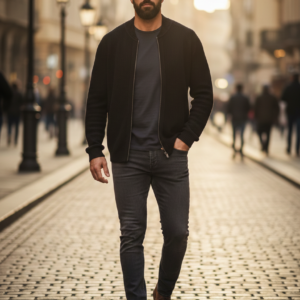 chaqueta negro. New In Town