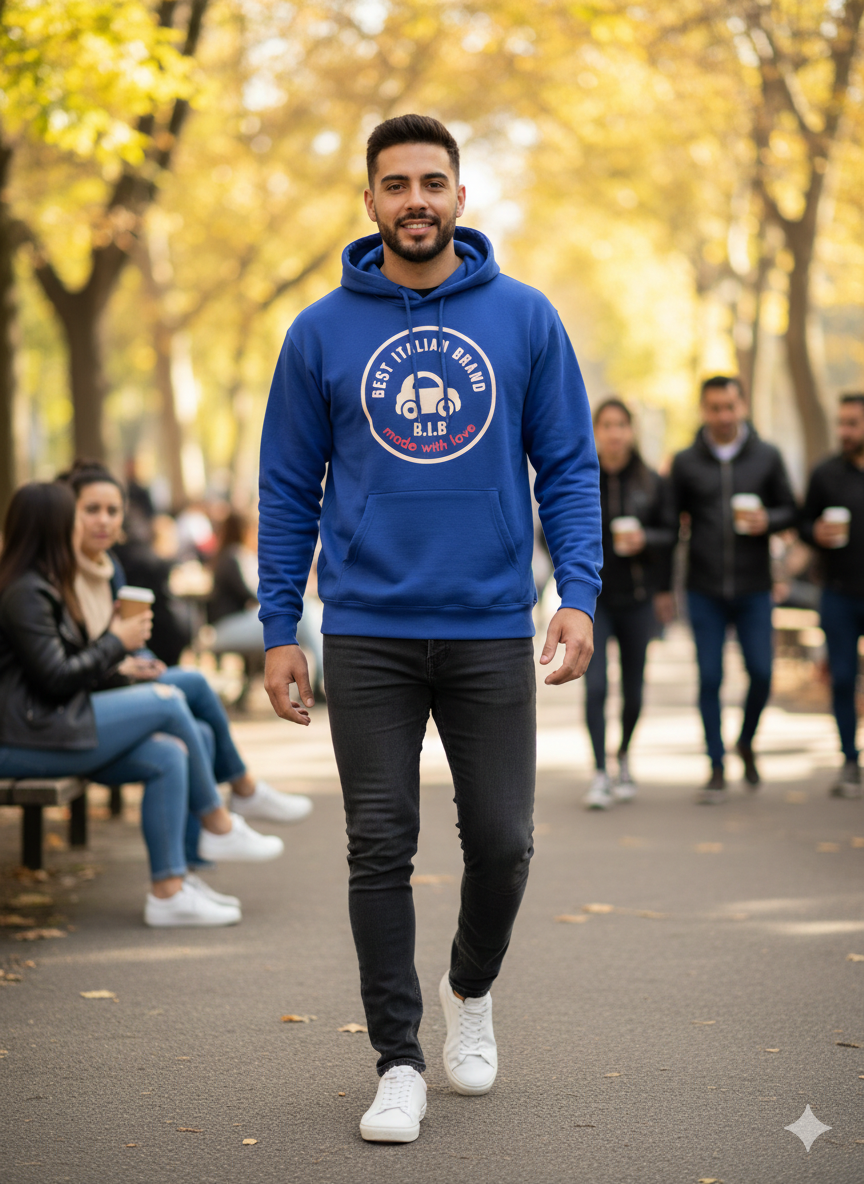 Sudadera azul. BIB