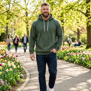 Sudadera verde. Only & Sons