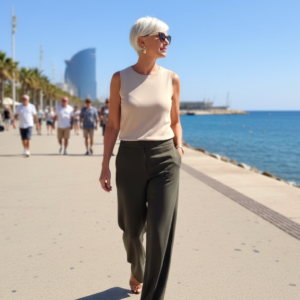 Pantalón verde. Only