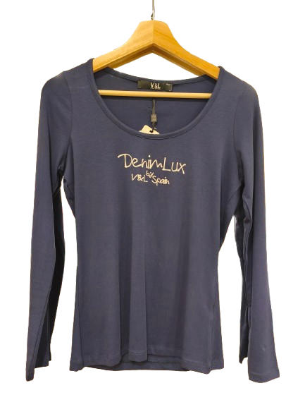 Camiseta azul marino. Vitorio & Luccino - Image 2