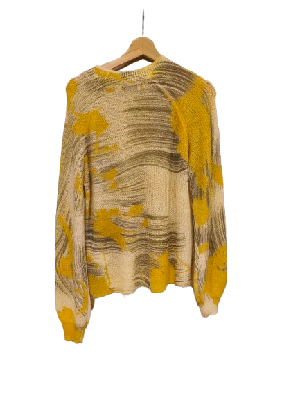 Jersey amarillo estampado. Desigual - Image 2