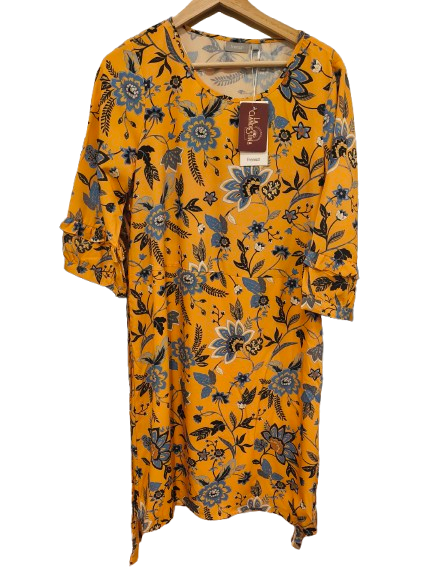 Vestido amarillo estampado. Fransa - Image 3