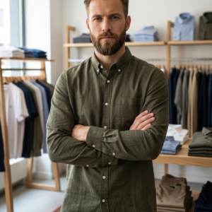 Camisa verde. Only & Sons