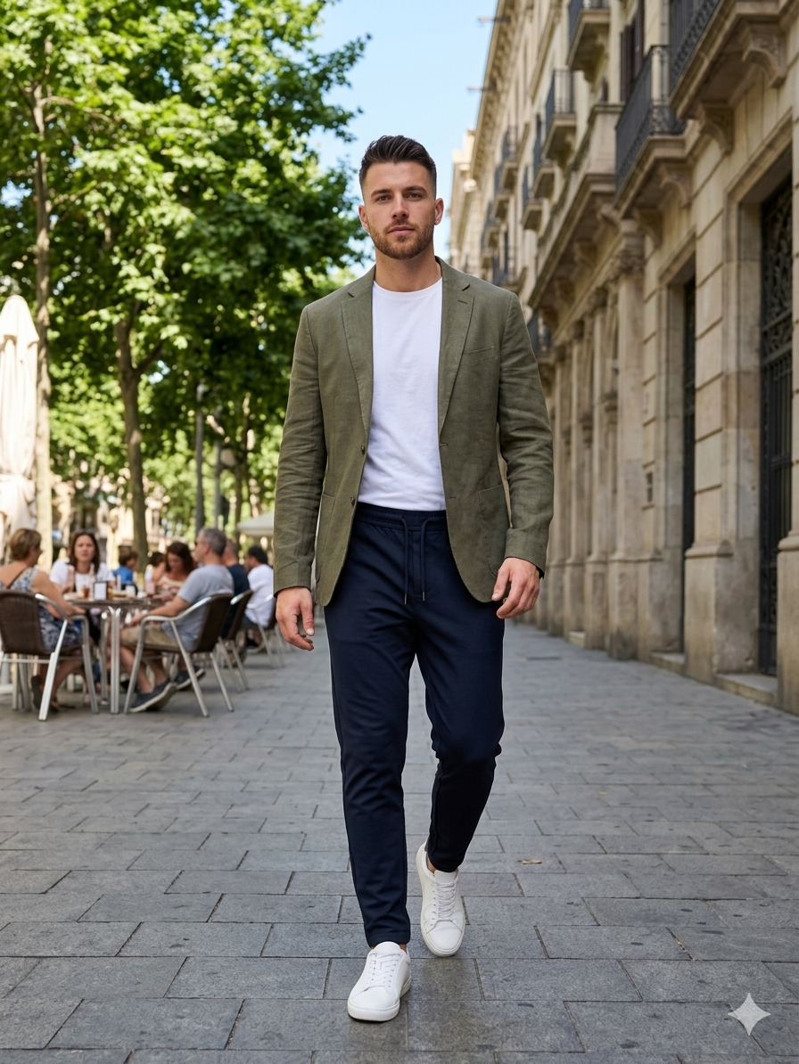 Pantalón marino. Only & Sons