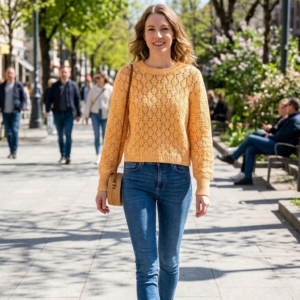 Jersey naranja. Cludie Pierlot