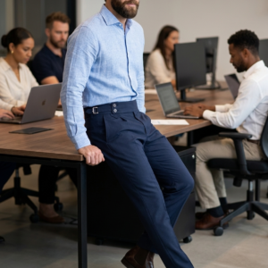 Pantalón marino. Roberto Bassi