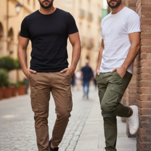 Pantalones verde y marrón. Only & Sons