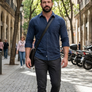 Camisa marino. Only & Sons