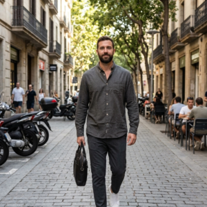 Camisa azul. Only & Sons